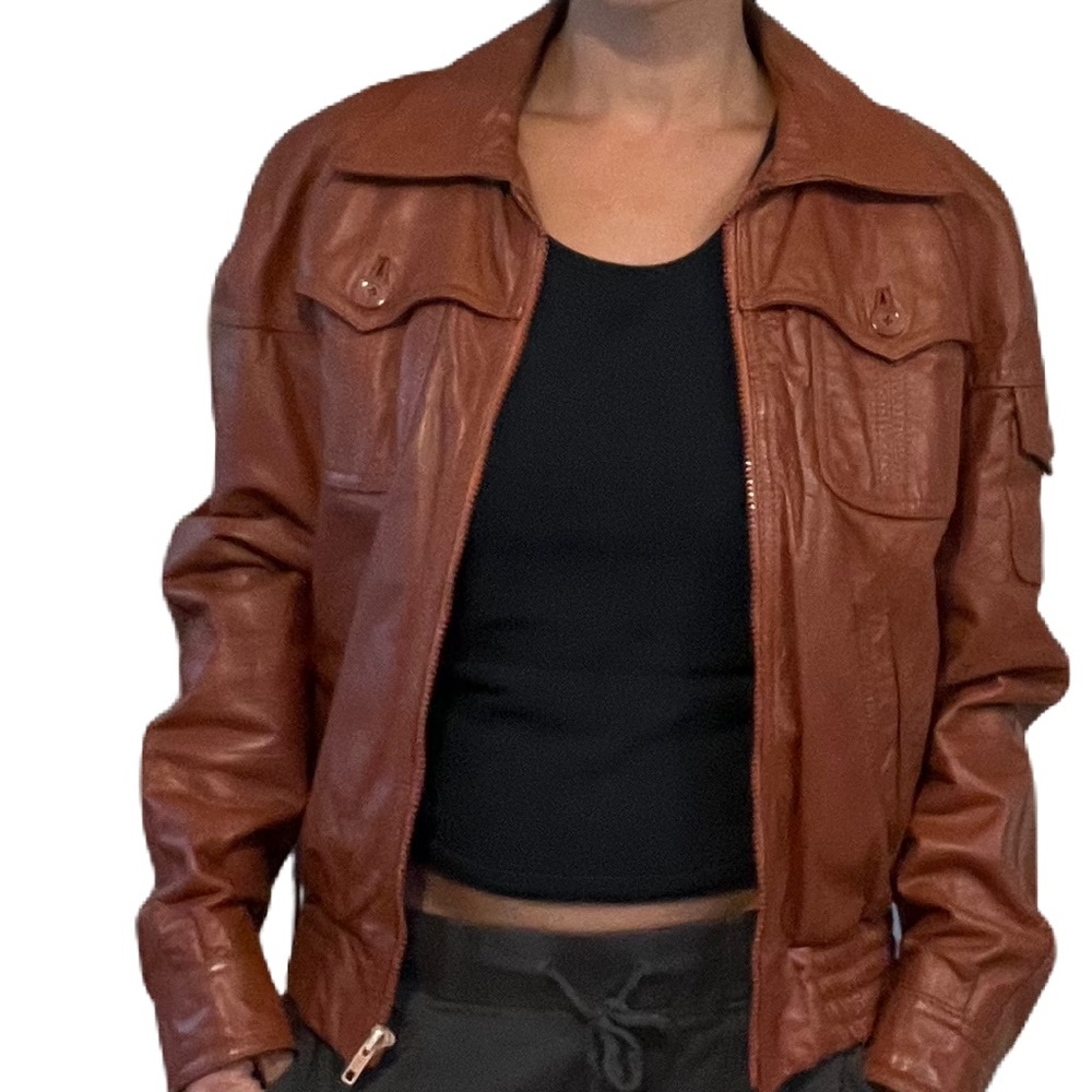 Wilson’s House of Suede & Leather Women Brown Jacket Size 38, SMALL